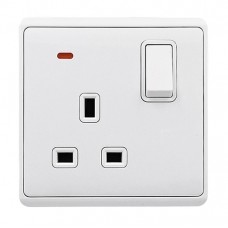 Πρίζα Αγγλίας και Διακόπτης Double Pole 13A Λευκό London 190886/WH